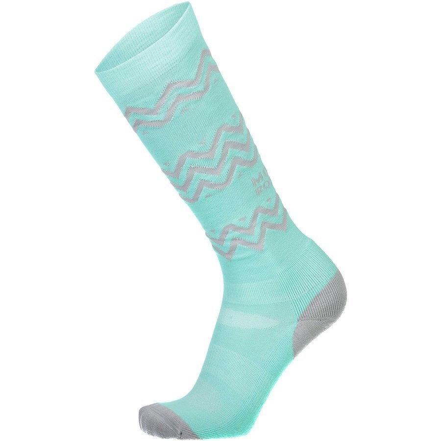 Mons Royale Lift Access Sock grey marl/peppermint S